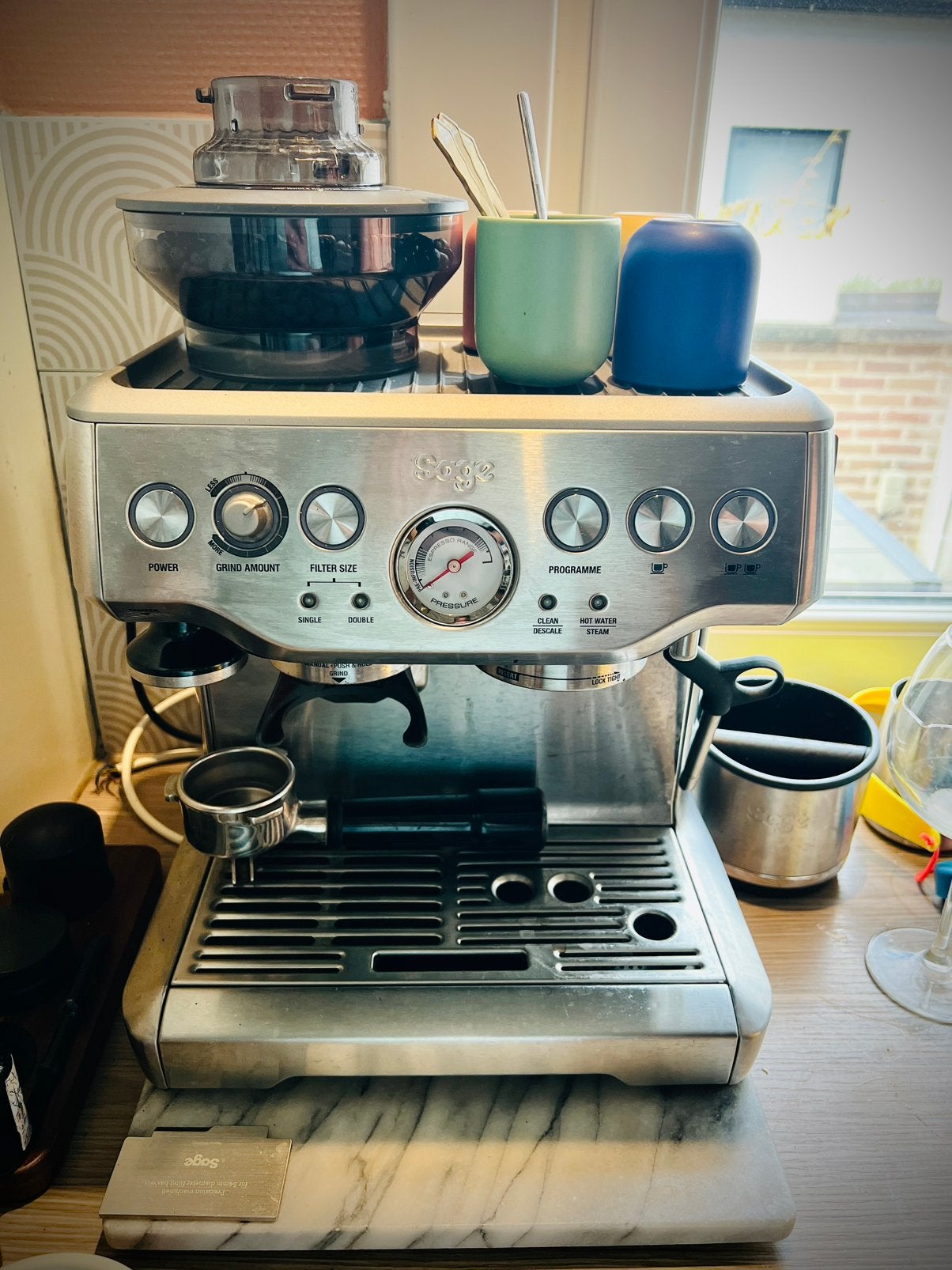 Sage Barista Express, Electroménager, Cafetières, Enlèvement, Comme neuf