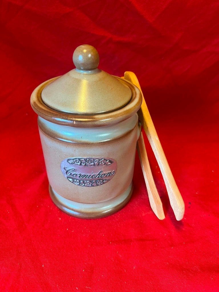 Pot en cornichon., Maison & Meubles, Pot de stockage, Enlèvement ou Envoi, Neuf, Pierre/céramique