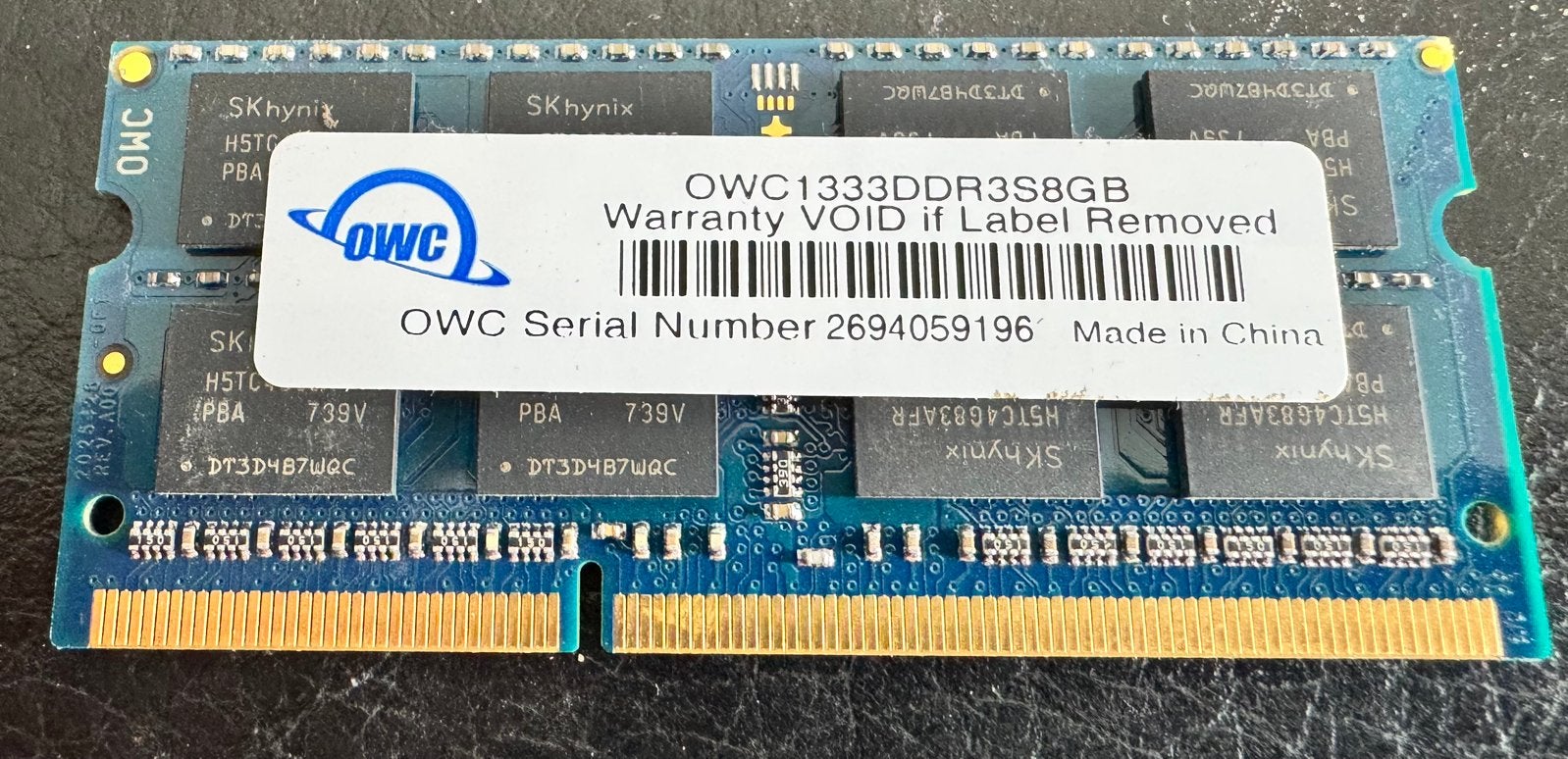 OWC 8GB SO-DIMM Mac geheugen OWC1333DDR3S8GB, Computers en Software, Ophalen of Verzenden, Zo goed als nieuw