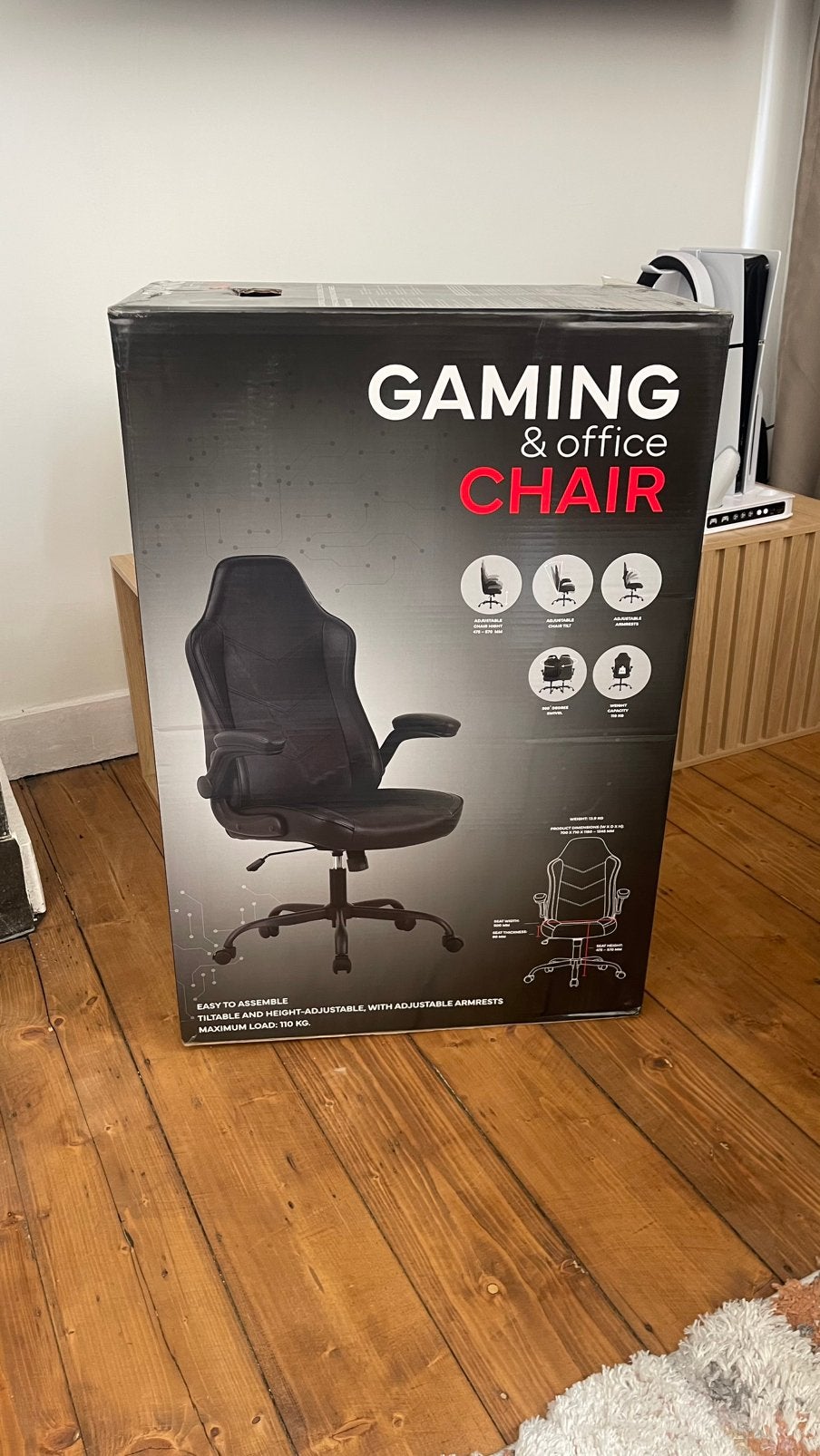 Brand New Black Gaming & Office Chair HeightTilt, Zwart, Nieuw, Ophalen of Verzenden, Gaming bureaustoel