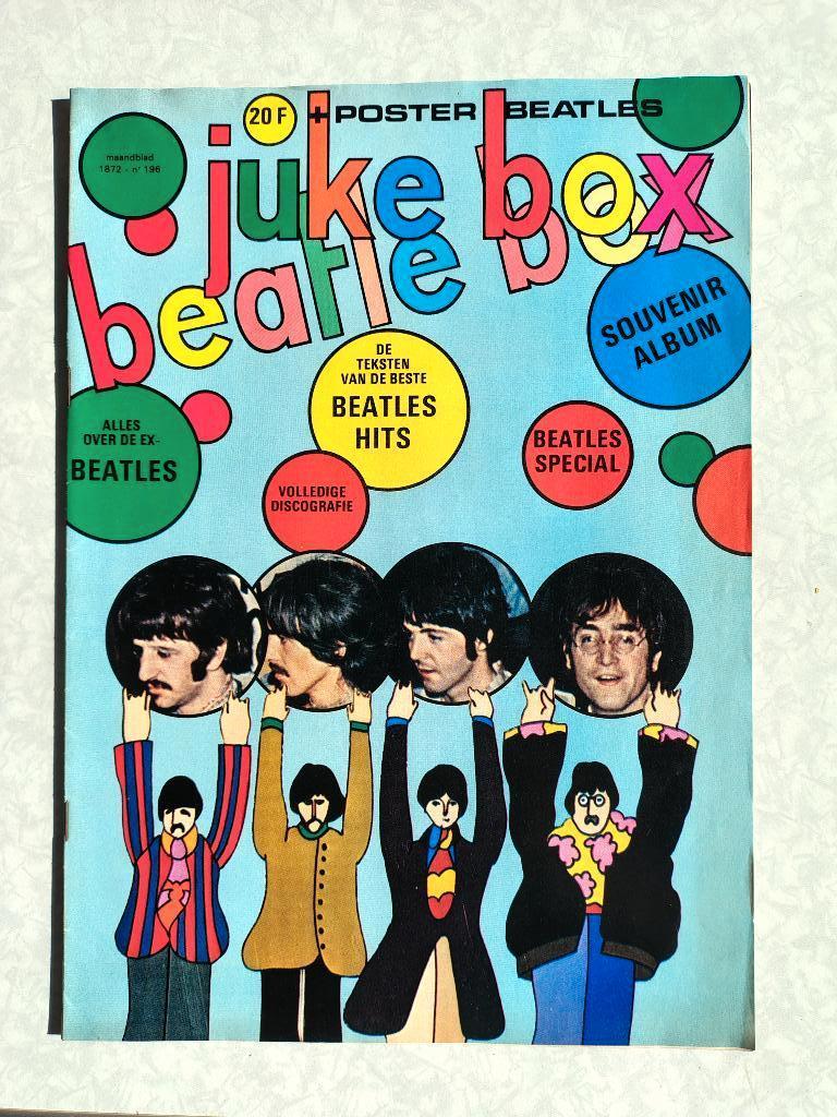 Tijdschrift Juke box the Beatles met poster, Verzamelen, Ophalen, 1960 tot 1980, Tijdschrift