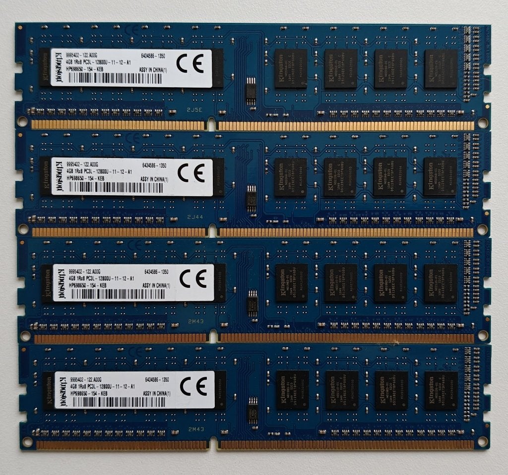 Kingston DDR3 16GB (4x4GB) 1600MHz, Computers en Software, Ophalen, Gebruikt, DDR3, Desktop