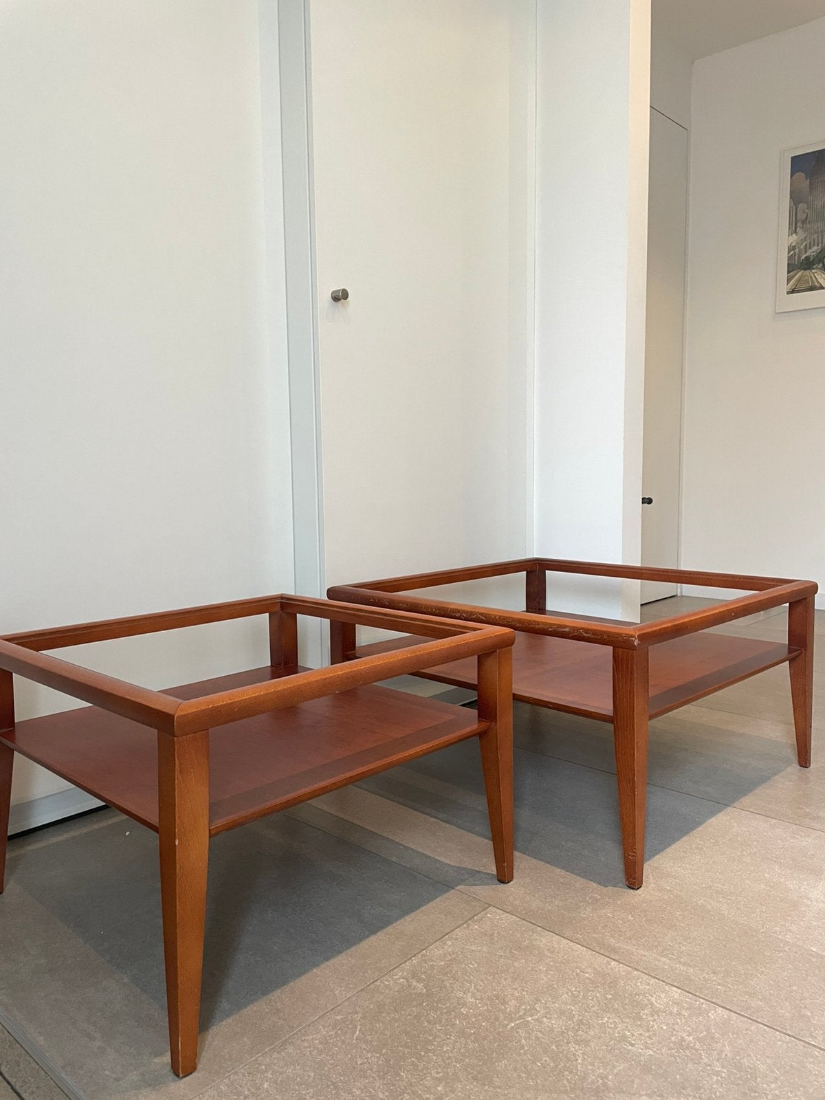 Twee bijpassende salontafels, Enlèvement, Comme neuf, Verre