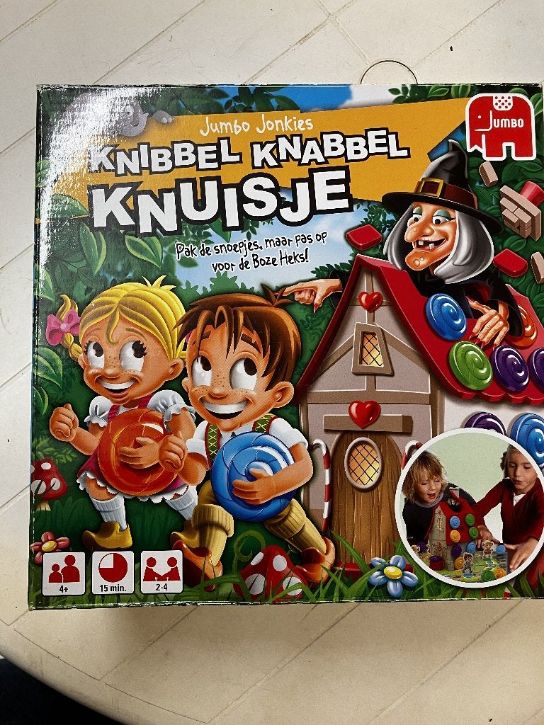 spel Knibbel Knabbel Knuisje, Trois ou quatre joueurs, Enlèvement, Utilisé, Jumbo