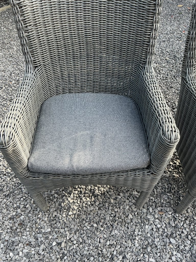 Tuinstoelen met kussens, Ophalen, Gebruikt, Wicker
