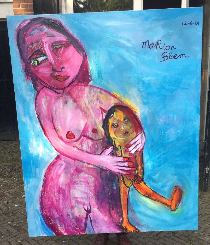 Moeder en kind, Antiek en Kunst, Ophalen of Verzenden, Olieverf, Overige materialen, Figuren