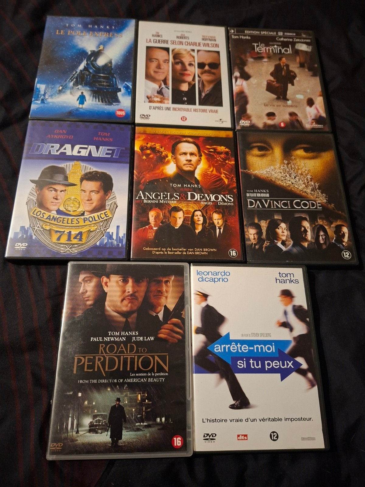 Te koop 8 Tom Hanks DVD's, Cd's en Dvd's, Inclusief doosje, Nederlands, Actie, Ophalen of Verzenden