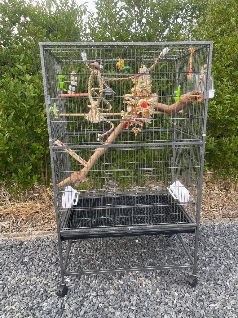Ruime vogelkooi (H131  B78  D52 cm) – als nieuw, Ophalen, Zo goed als nieuw
