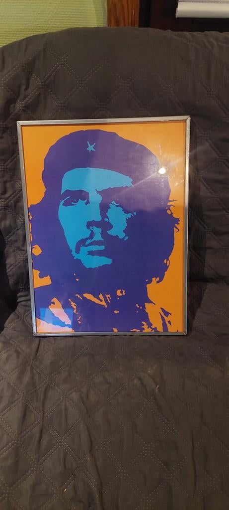 1 kader met portret Che Guevara 30cm br 40 cm hoog, Enlèvement ou Envoi