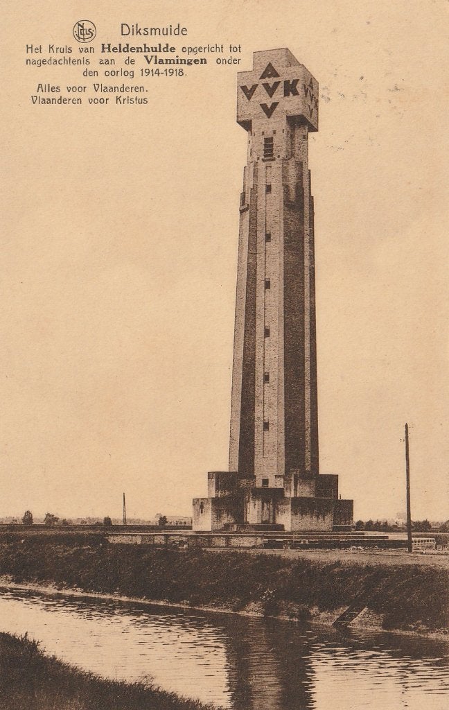 DIKSMUIDE -  Kruis van Heldenhulde 14-18, Verzenden, 1920 tot 1940, Gelopen, West-Vlaanderen