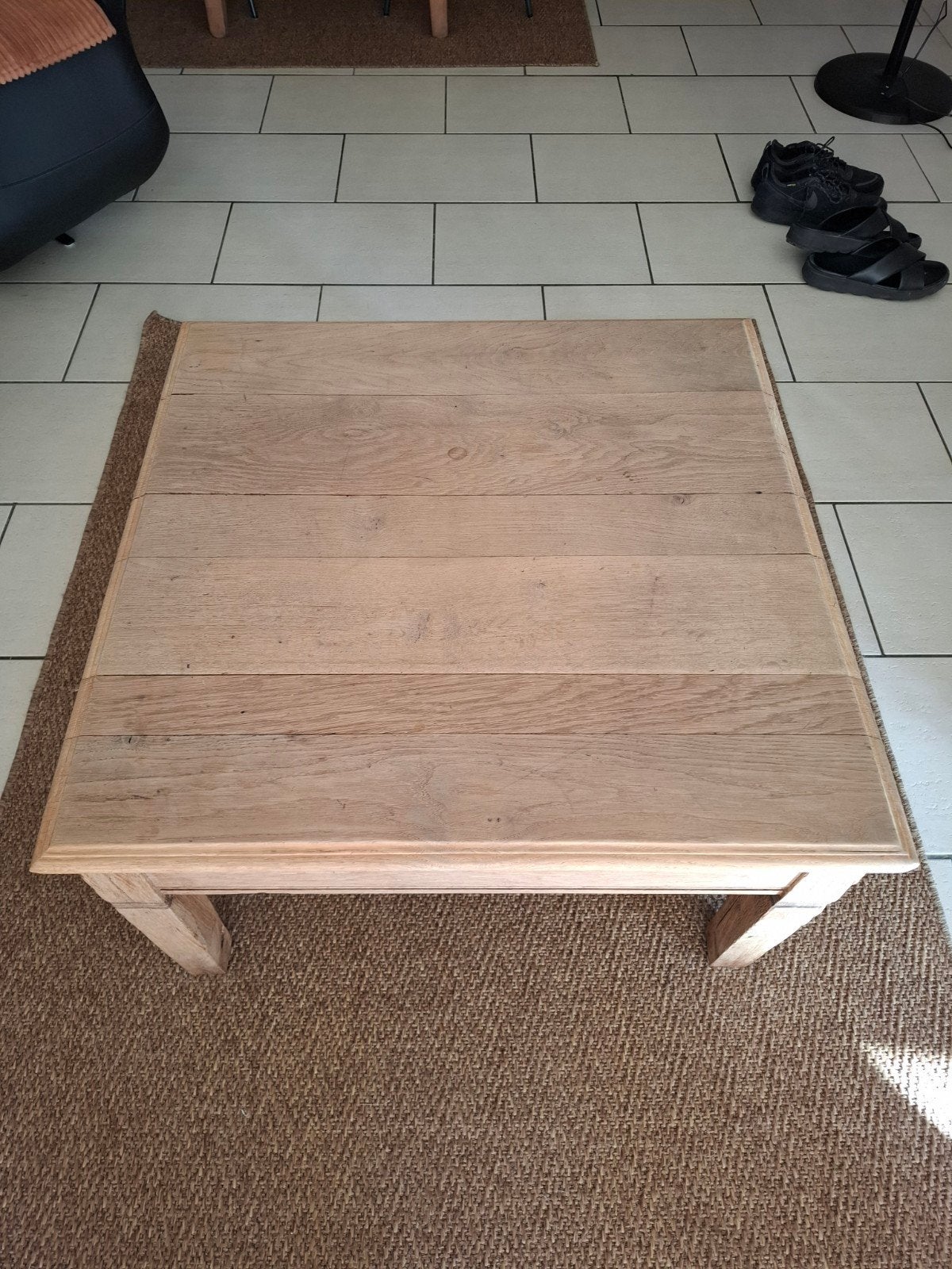 Eiken salontafel 80X80X46, Enlèvement