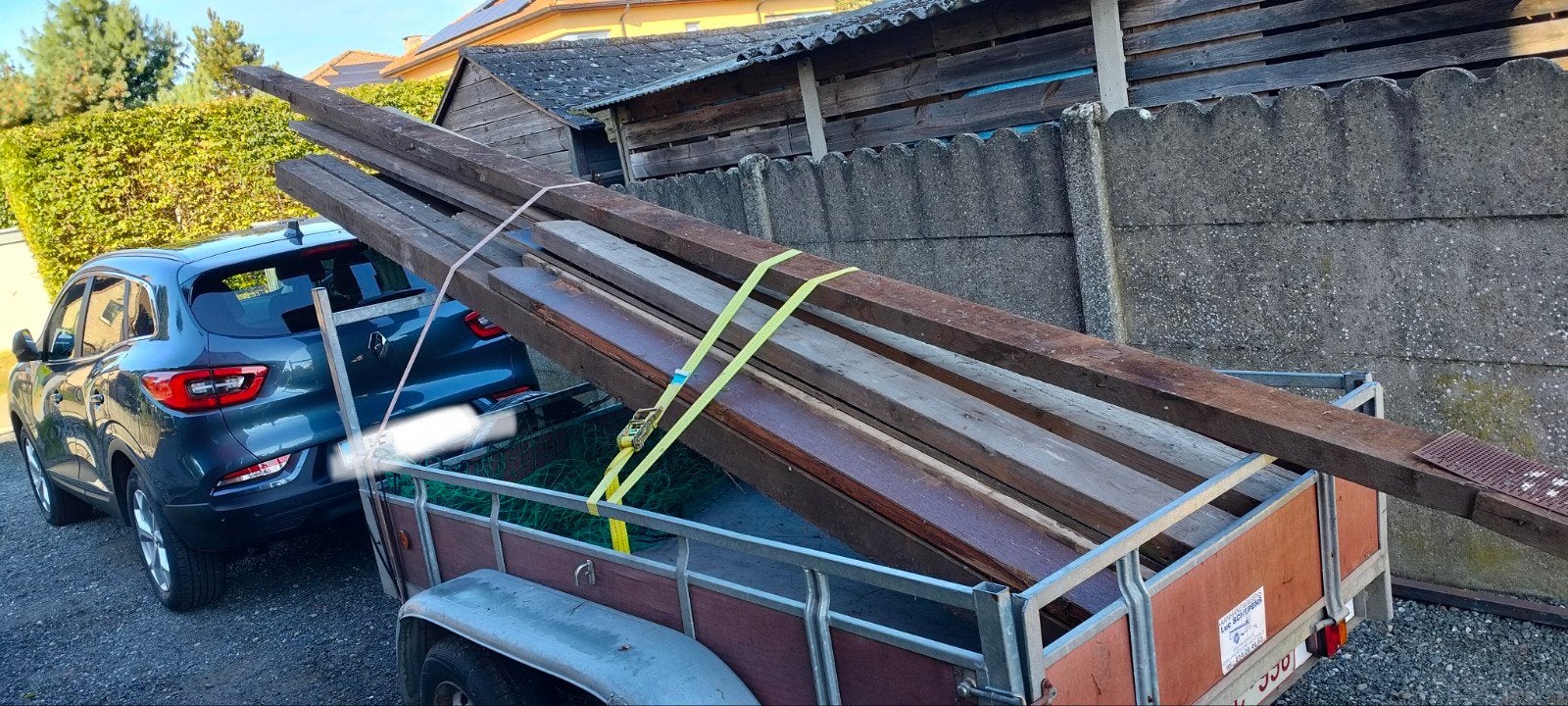 Bruikbaar hout te koop (balken)., Doe-het-zelf en Bouw, Ophalen, Gebruikt, Overige typen, 2 tot 5 meter