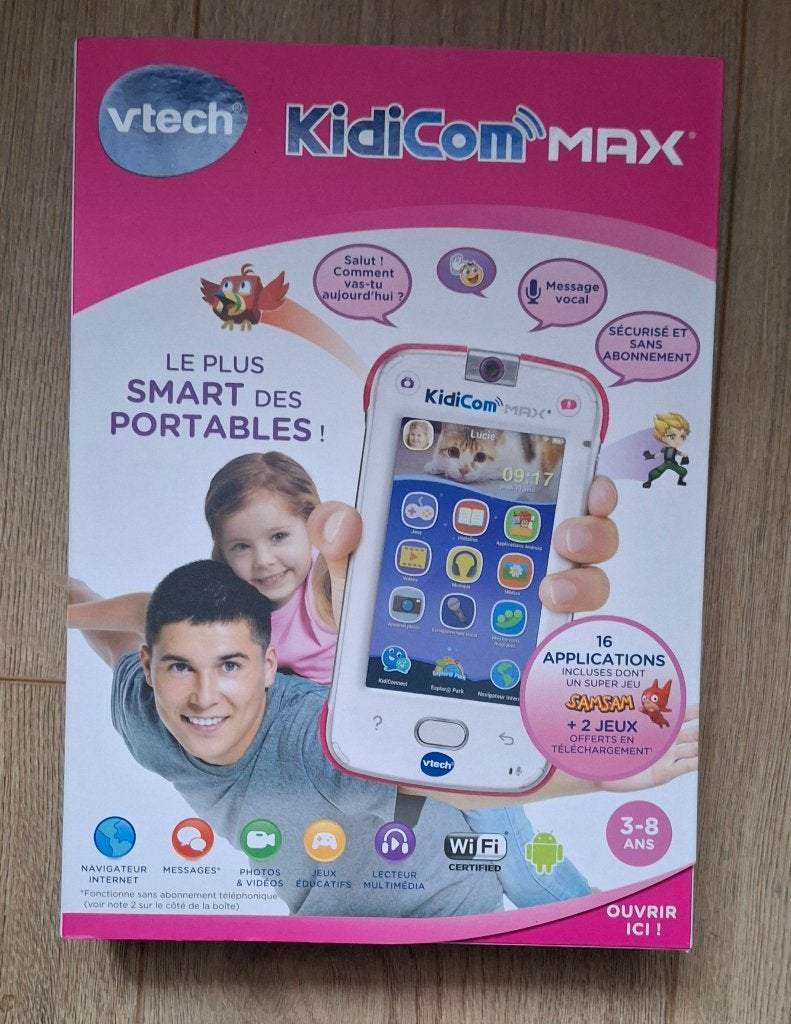 VTech KidiCom MAX — Mobiele telefoon voor kinderen — Roze, Ophalen of Verzenden, Gebruikt, 2 tot 4 jaar