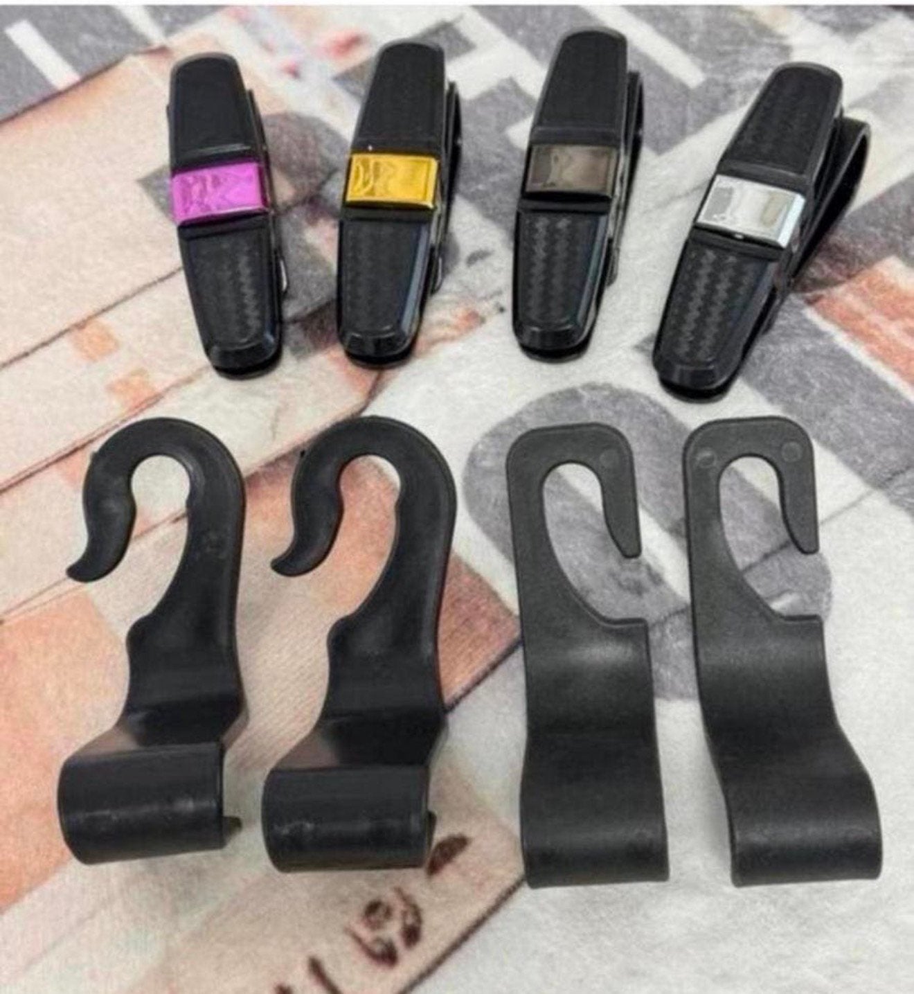 Lot de 8 clips de rangement , sac, lunettes de soleil, carte, Enlèvement ou Envoi, Neuf