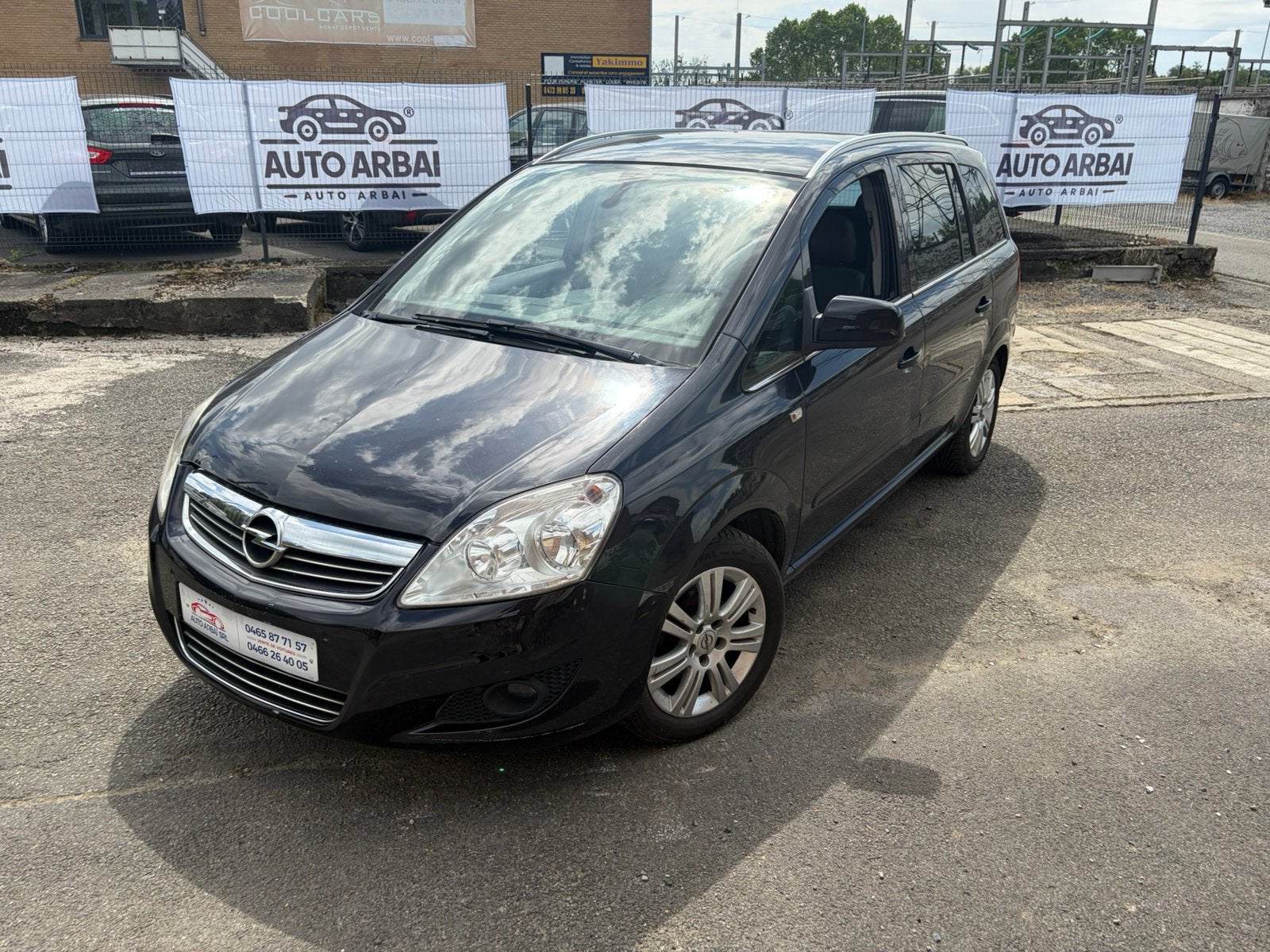 Opel Zafira 1.6i Enjoy, Auto's, Euro 5, Monovolume, Zwart, 4 cilinders