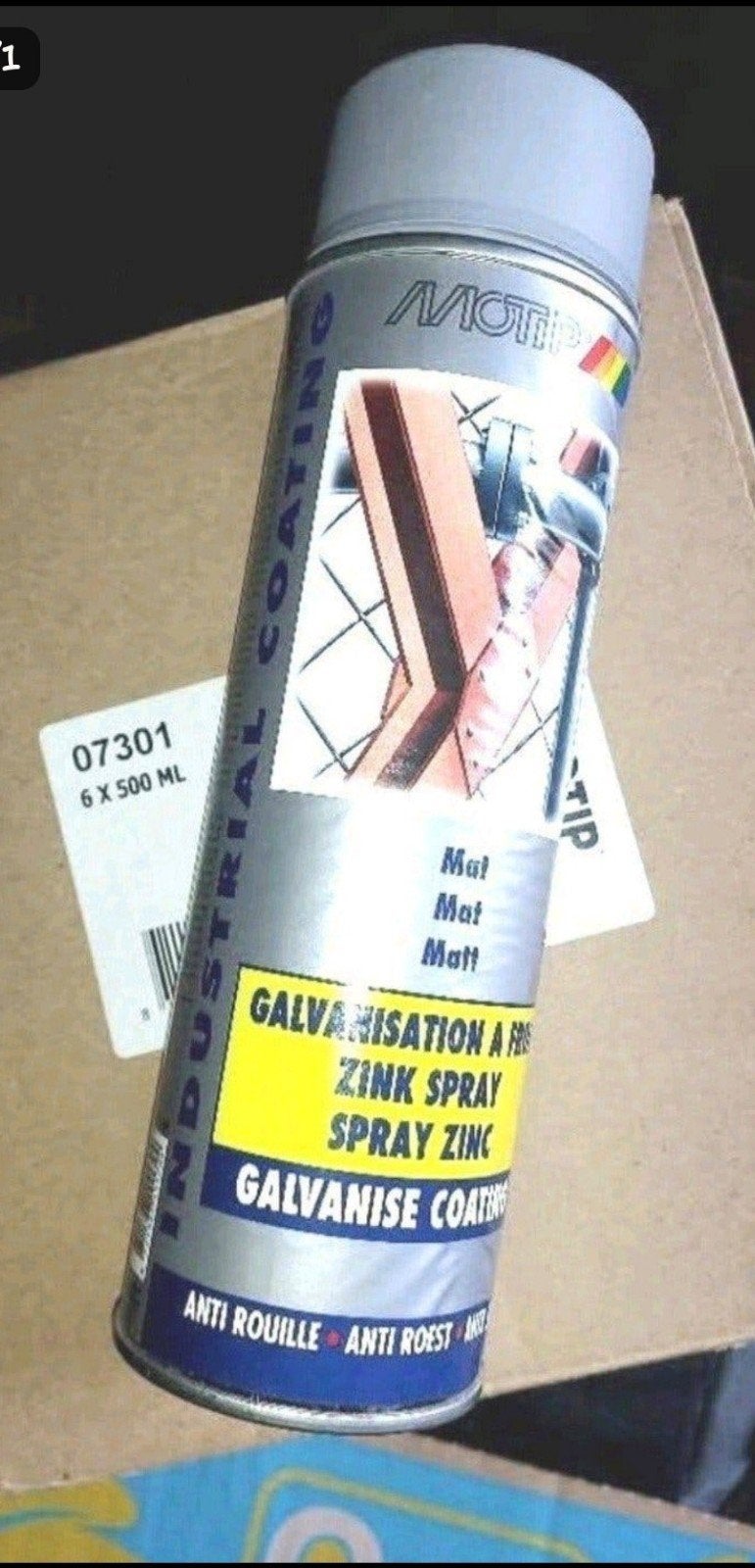 bombe galva spray antirouille Motip neuve, Enlèvement ou Envoi