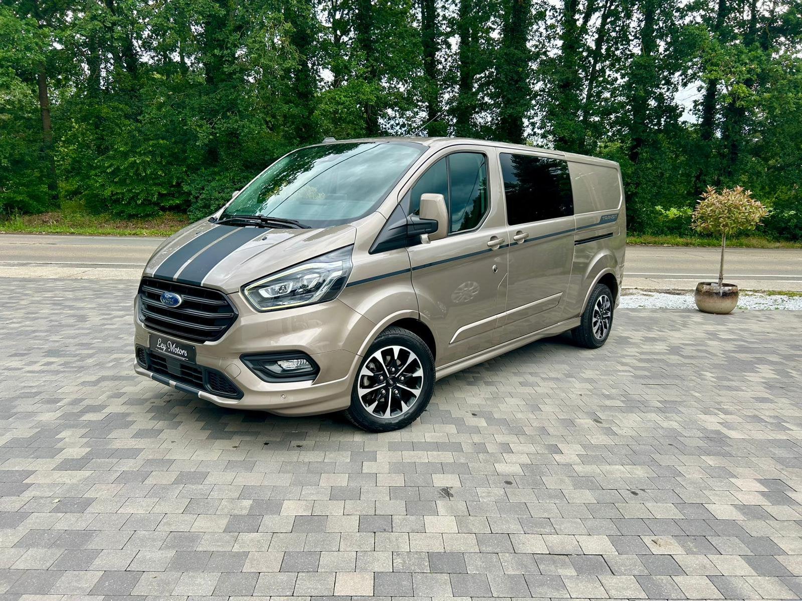 FORD CUSTOM SPORT | DUBBELE CABINE | BTW, Auto's, Euro 6, Leder, Bedrijf, Diesel