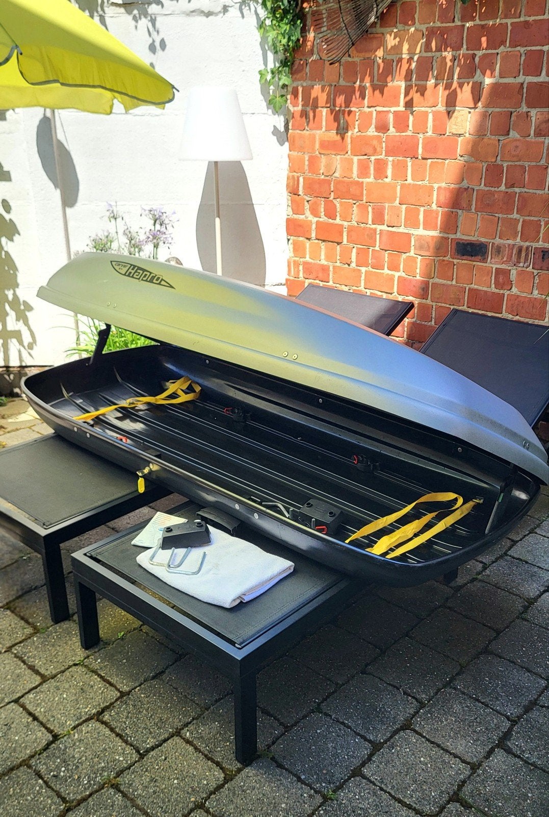 Hapro Carver 6.4 Dakkoffer - Grijs/Antraciet - 410L, Auto diversen, Dakkoffers, Ophalen