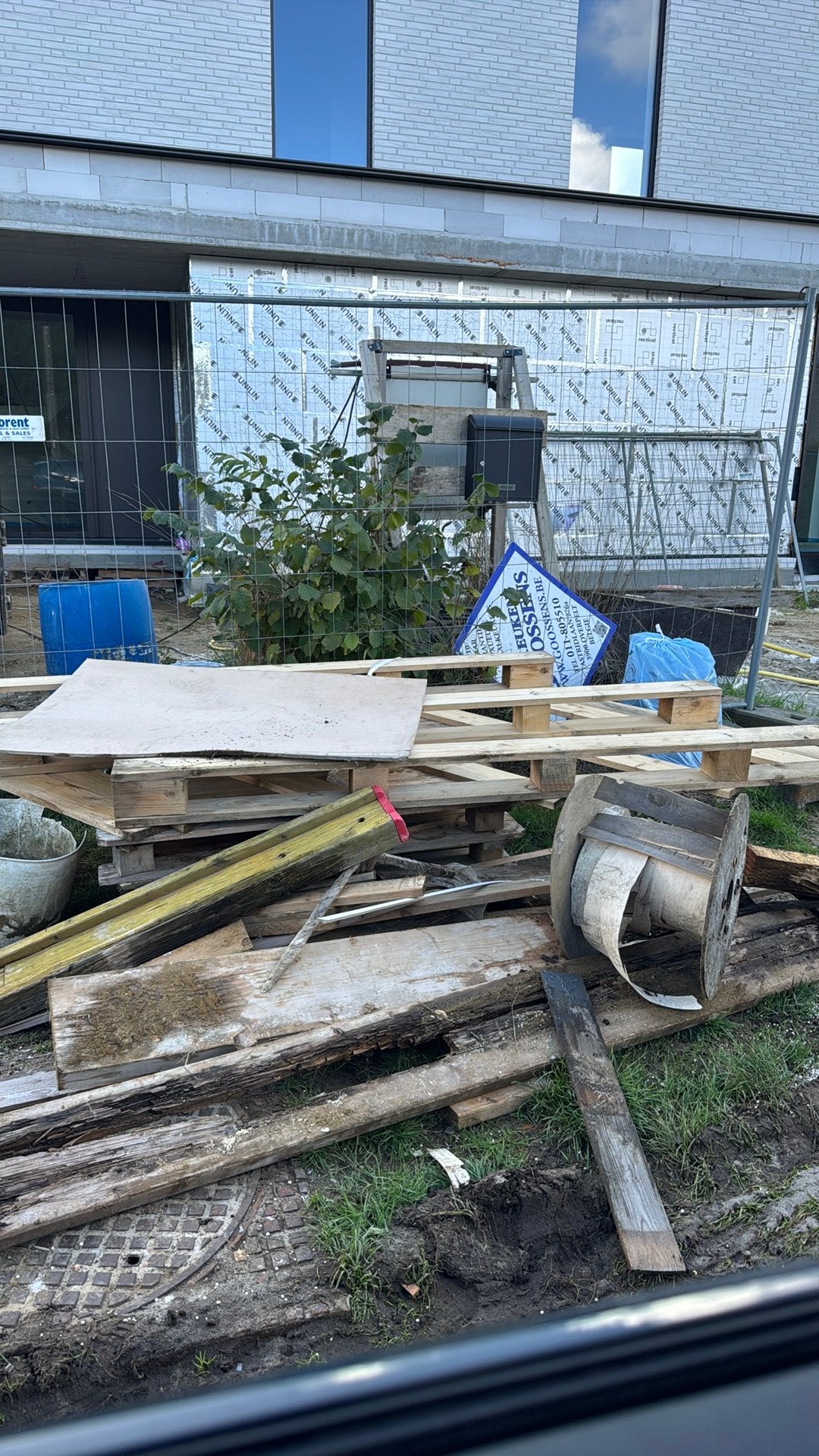 Houten balken , paletten gratis Beringen, Ophalen, Gebruikt