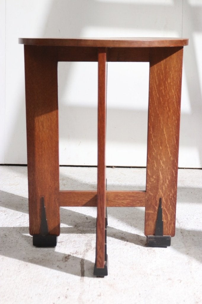 Eiken bijzettafel, Amsterdamse School-stijl, jaren 20–30, Antiquités & Art, Enlèvement