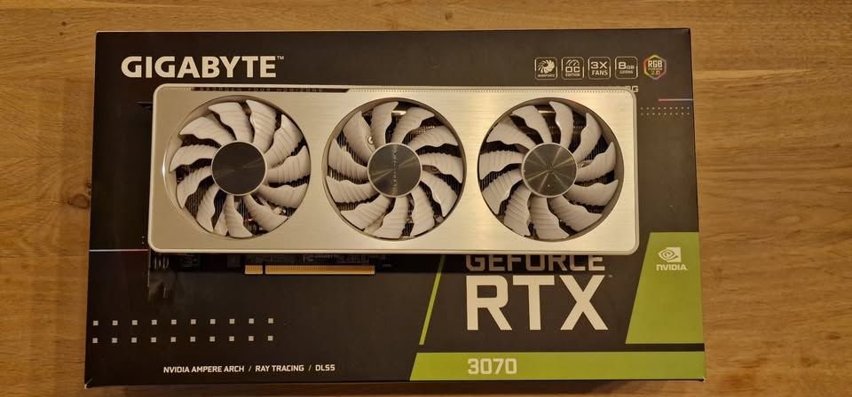 Gigabyte GeForce RTX 3070 VISION OC 8G (édition blanche), Envoi, Comme neuf, GDDR6, Nvidia