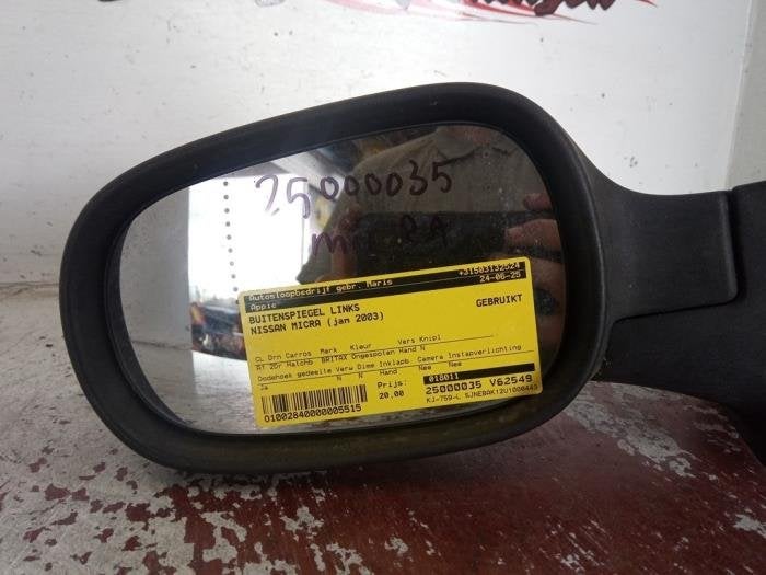 Buitenspiegel links van een Nissan Micra, Gebruikt, -, -, -