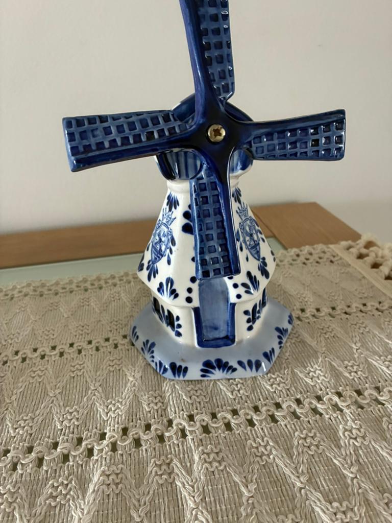 Vintage Delfts blauwe molen –  keramiek uit Holland, Ophalen of Verzenden