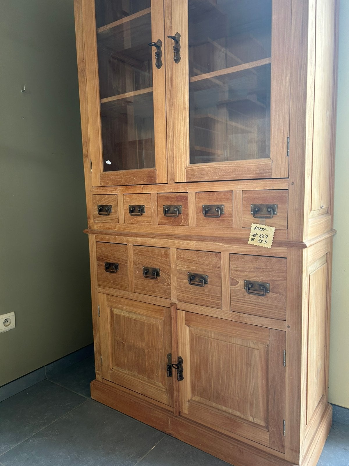 Kast in massief teakhout 200hx110brx45d, Enlèvement, Comme neuf, Teck