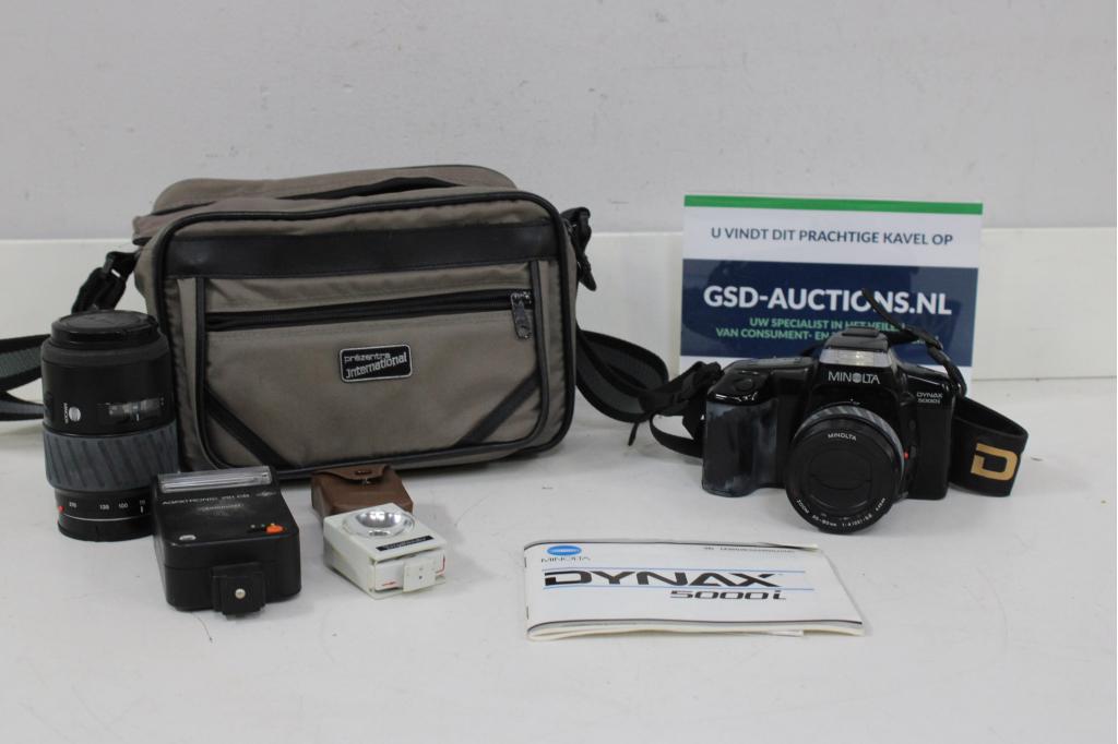 Minolta Dynax 5000i Spiegelreflexcamera met Accessoires, Audio, Tv en Foto, Niet ingevuld, Niet ingevuld, Niet ingevuld