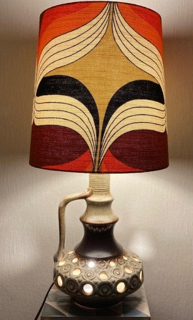 Stein Keramik 'Fat Lava' Floorlamp met originele Shade, Antiek en Kunst, Ophalen of Verzenden