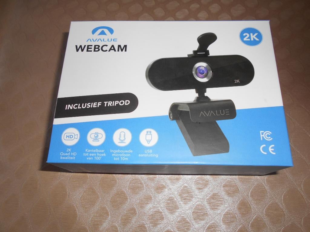 Webcam Avalue inclusief tripod, Zo goed als nieuw, Avalue, Zoomfunctie, Bedraad