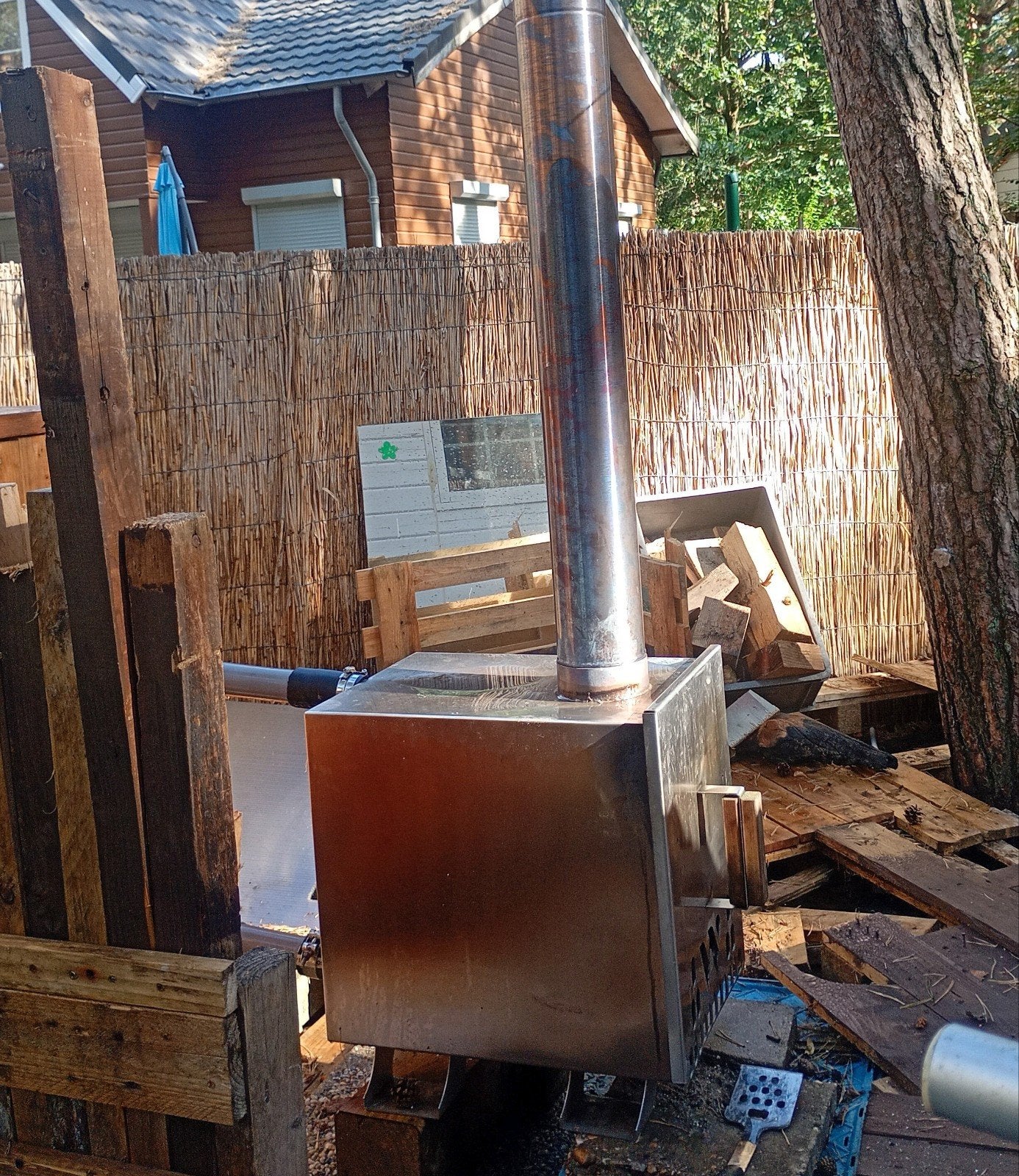 Bain à remous ou chauffe-piscine en acier inoxydable 30Kw, Enlèvement, Comme neuf
