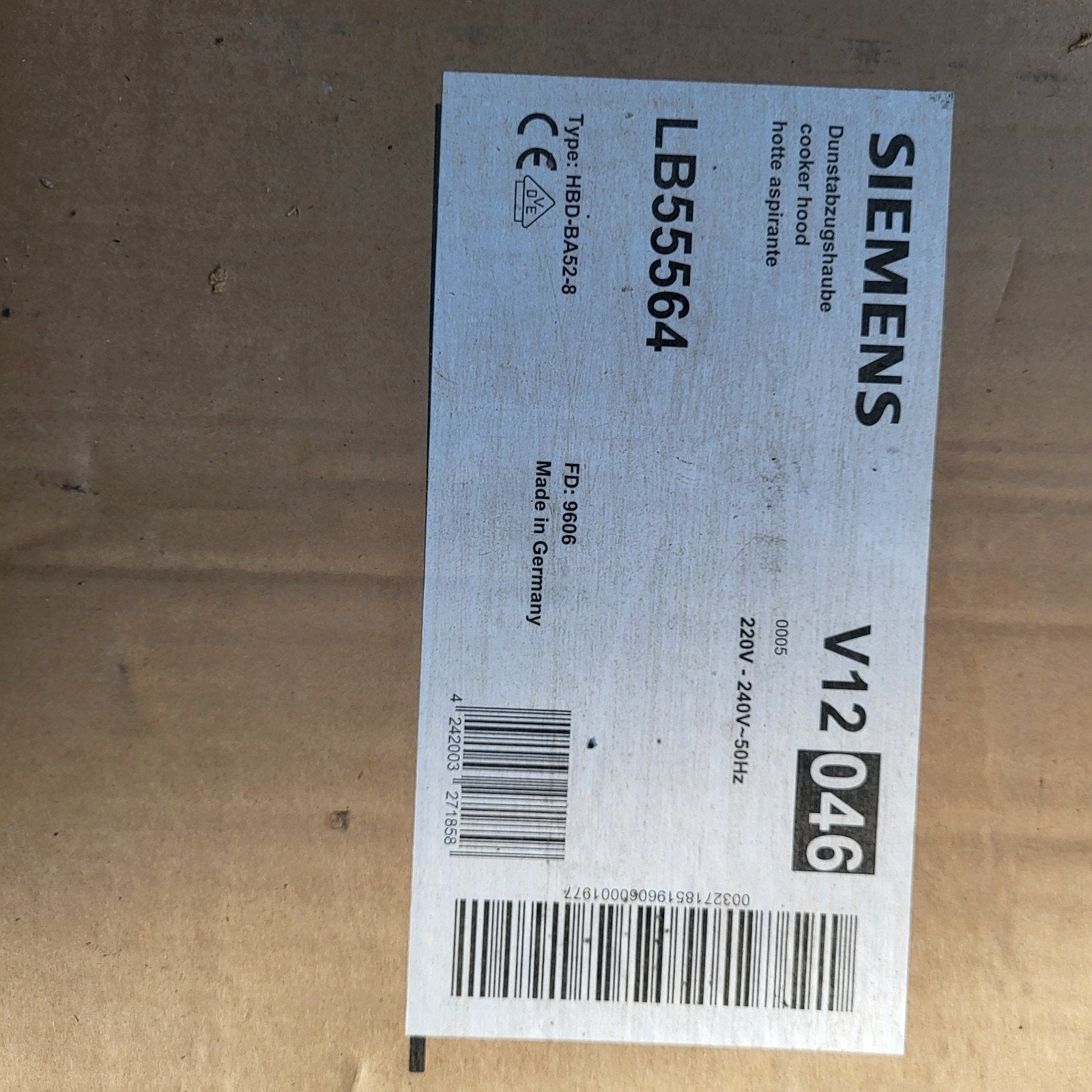 Siemens LB55564, Ophalen, Inbouw, Motor