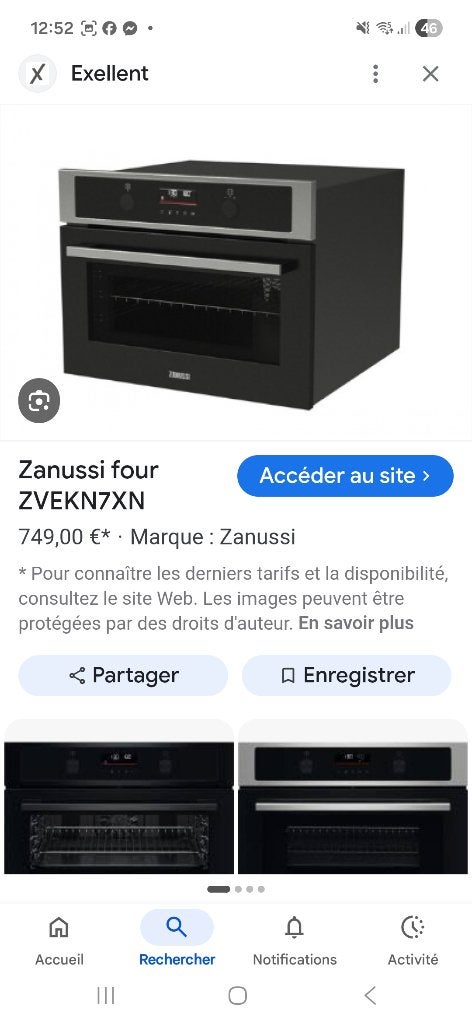 Four encastrable zanussi, Electroménager, Fours, Neuf, Enlèvement, Four, Plaque tournante