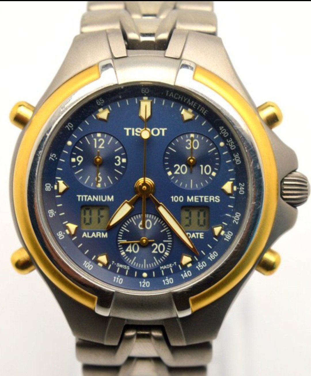 TISSOT TITANIUM T670 - Chrono + Alarm, Enlèvement ou Envoi, Autres matériaux, Montre-bracelet