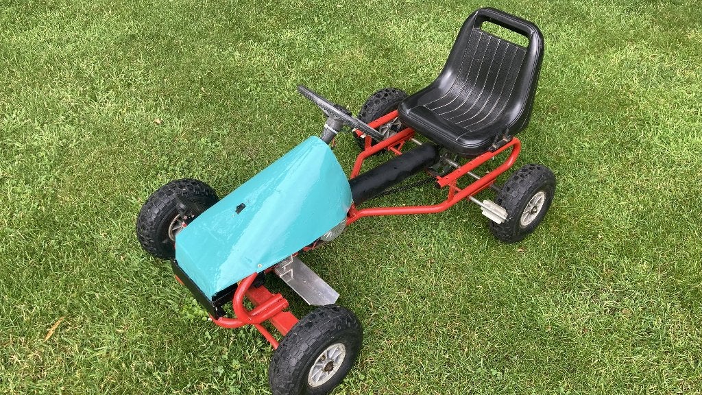 Go kart met elektrische motor, Sport en Fitness, Karting, Ophalen, Zo goed als nieuw, Kart