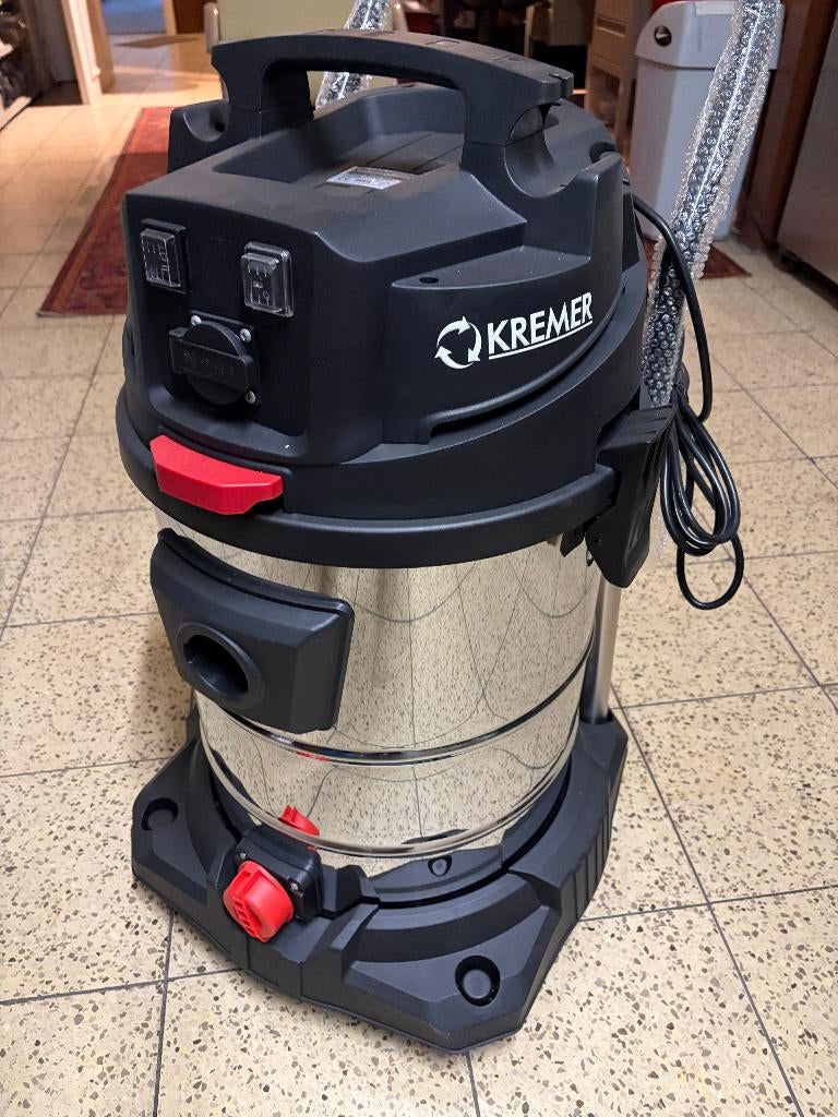 Kremer KR65LS Robuuste industriële nat- en droogstofzuiger, Ophalen, Nieuw, Reservoir, 2000 watt of meer