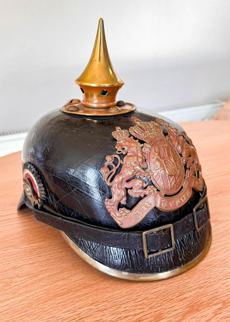 Casque à pointe bavarois, 1895, Collections, Enlèvement ou Envoi, Armée de terre, Casque ou Béret
