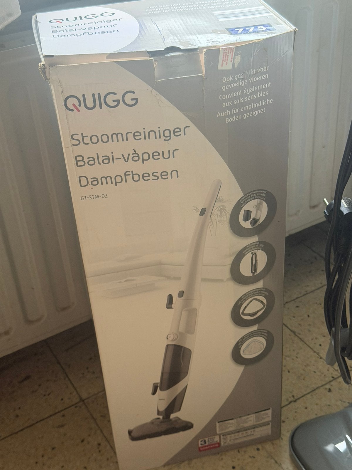 QUIGG stoomreiniger GT-STM-02 – 1300W, Ophalen, Gebruikt, Stoomreiniger