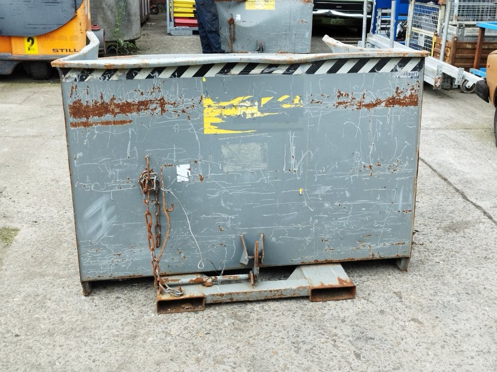 Conteneur inclinable pour chariot élévateur - 2000L - Abîmé, Enlèvement, Bauer, Info@timshop.be, Geen idee