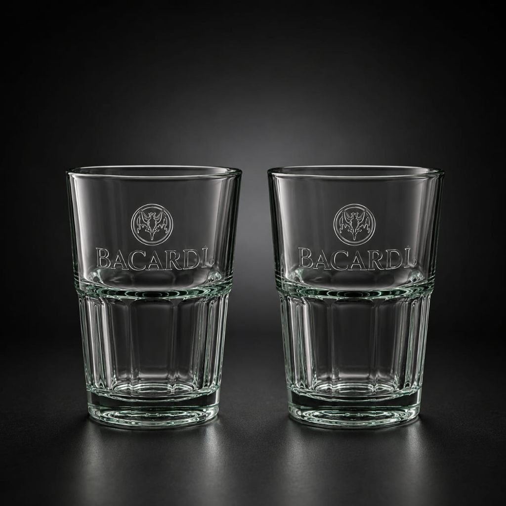 Twee stapelbare Mojito-glazen van Bacardi., Ophalen, Nieuw, Overige typen