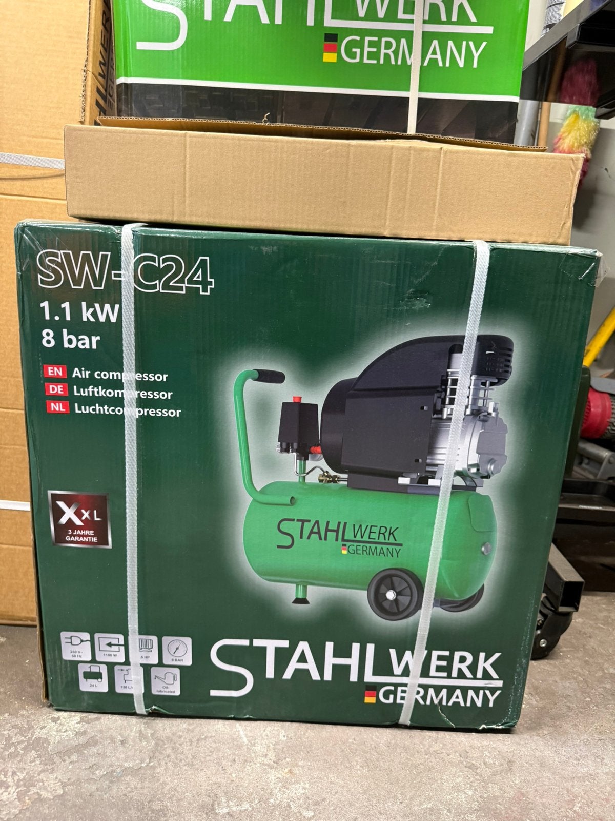 Compressor SW-C24 1.1KW 8BAR, Ophalen, Nieuw, 6 tot 10 bar