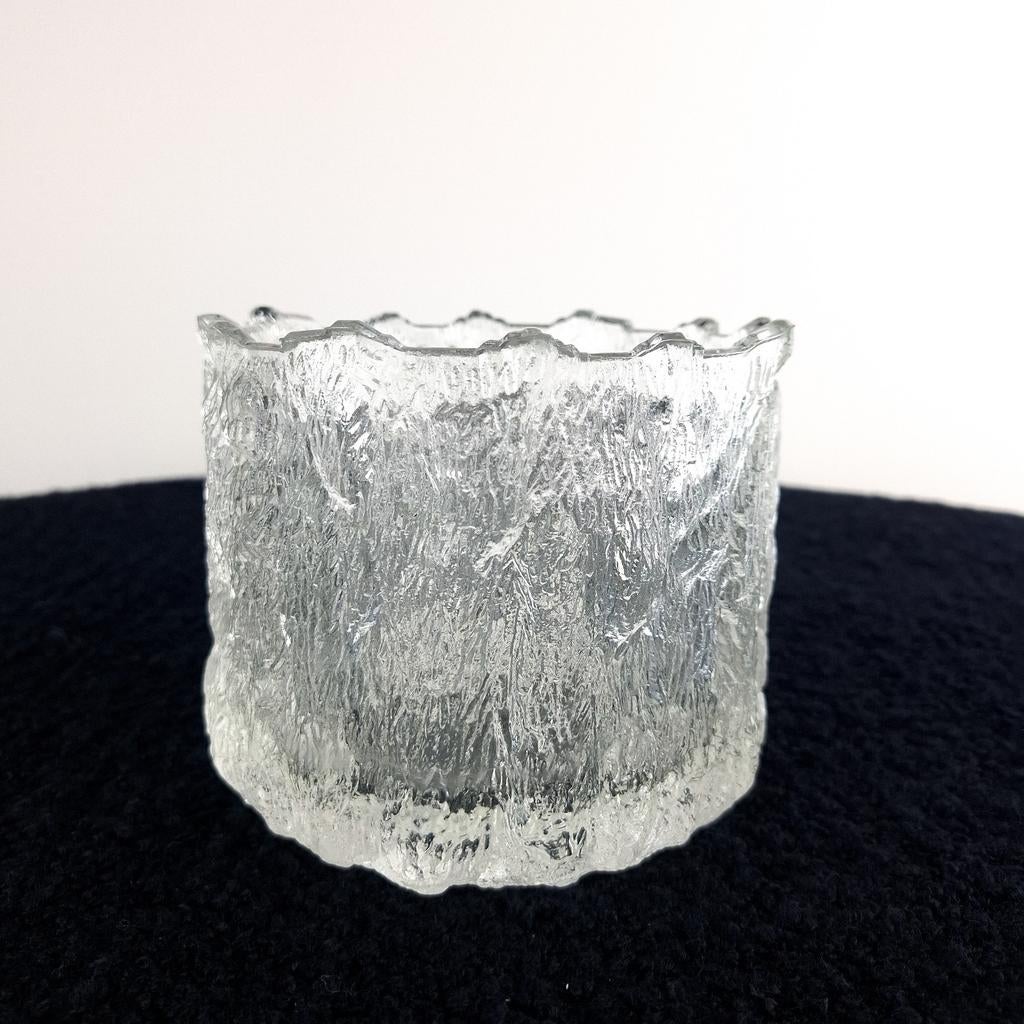 Vintage Pukeberg ijsglas vaas/ijsemmer mid century jaren 70, Huis en Inrichting, Woonaccessoires | Vazen, Ophalen of Verzenden