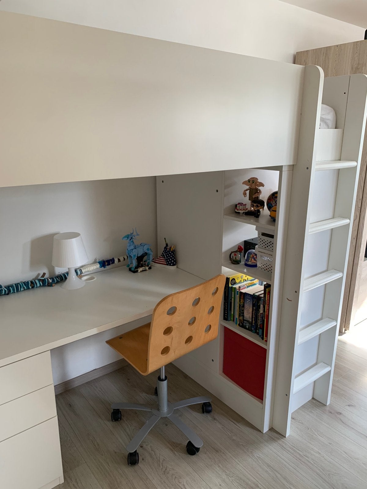 Hoogslaper ikea met bureau en matras, Kinderen en Baby's, Ophalen, Gebruikt
