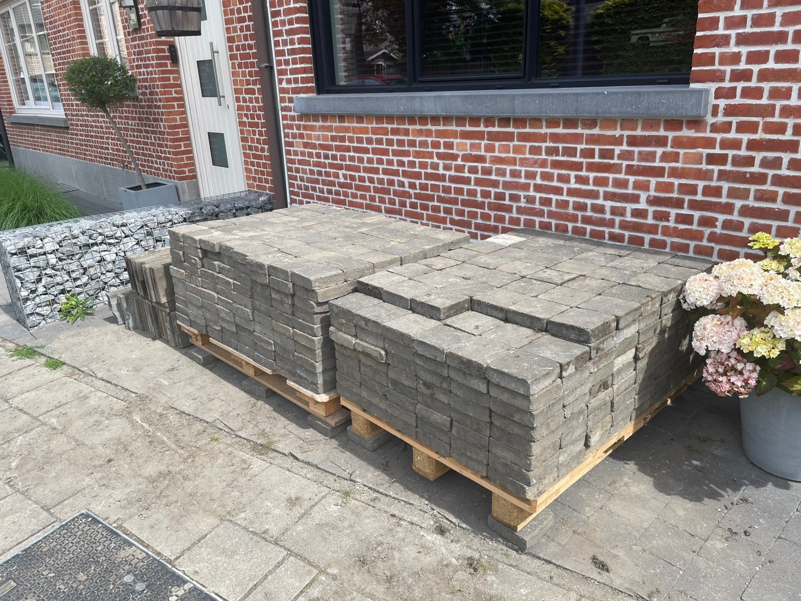 Klinkers en boordstenen - 20m2, Tuin en Terras, Ophalen, Gebruikt, 10 m² of meer, Klinkers