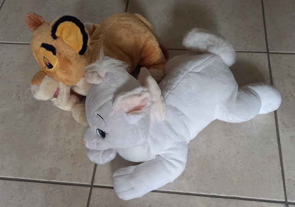 knuffel Disney Simba en Marie, Collections, Disney, Comme neuf, Peluche, Enlèvement ou Envoi