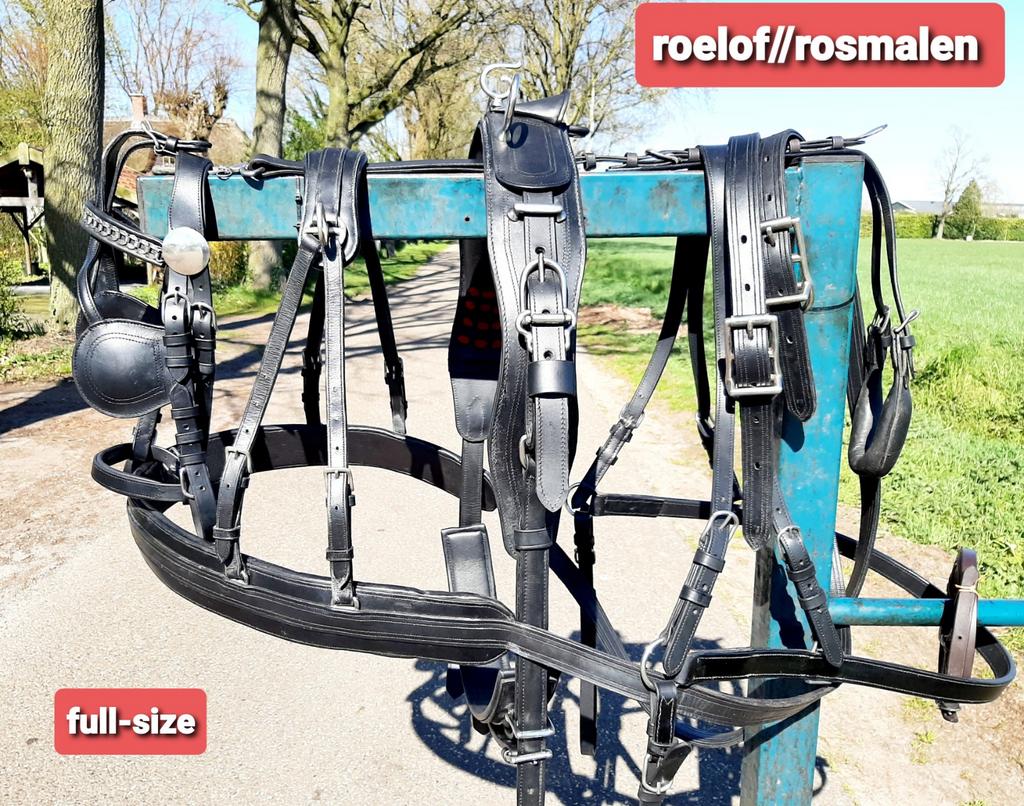 🔴NIEUW ZWART PROF FULL MAAT ENKELSPAN TUIG 360 €  🔴, Animaux & Accessoires, Chevaux & Poneys | Brides & Harnachement, Enlèvement ou Envoi