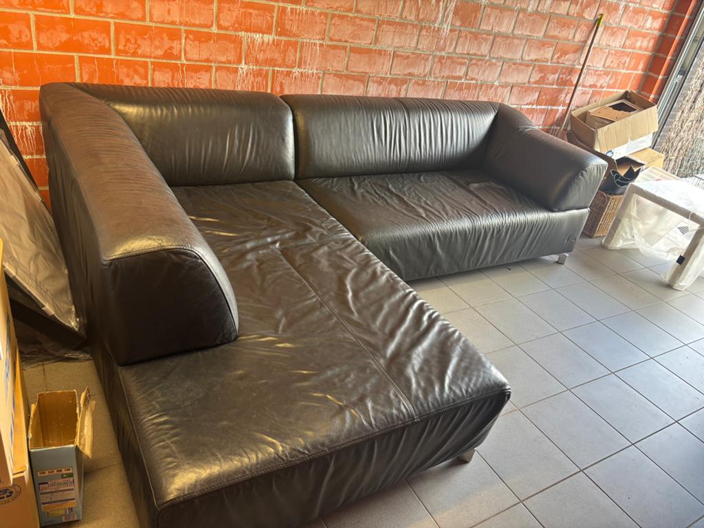 LEOLUX FAYA LOBI hoekbank+lounge, Ophalen, Minder dan 75 cm, Hoekbank, Leer