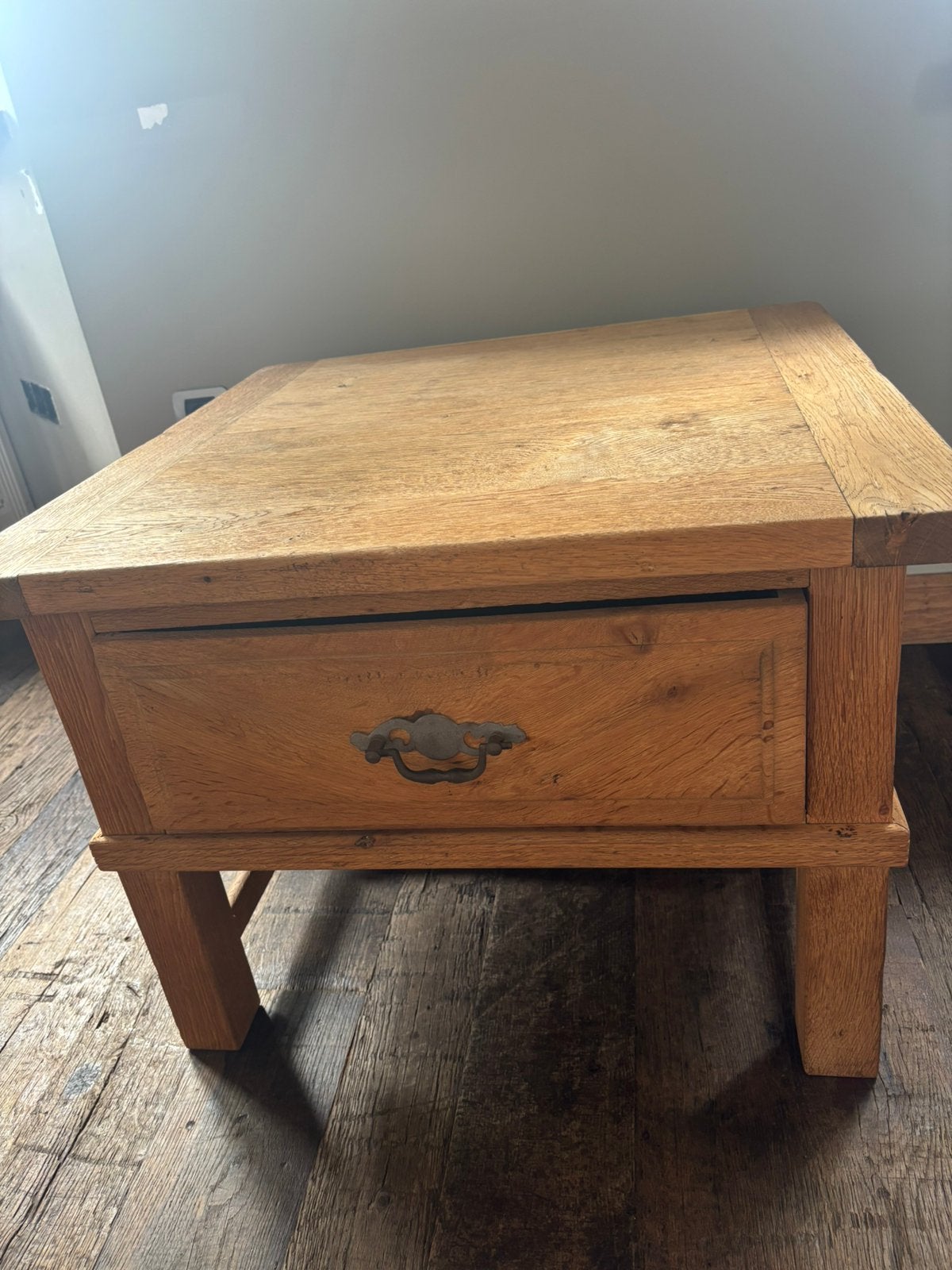 Eiken salontafel, Huis en Inrichting, Ophalen, 50 – 75, Gebruikt, 50 tot 100 cm