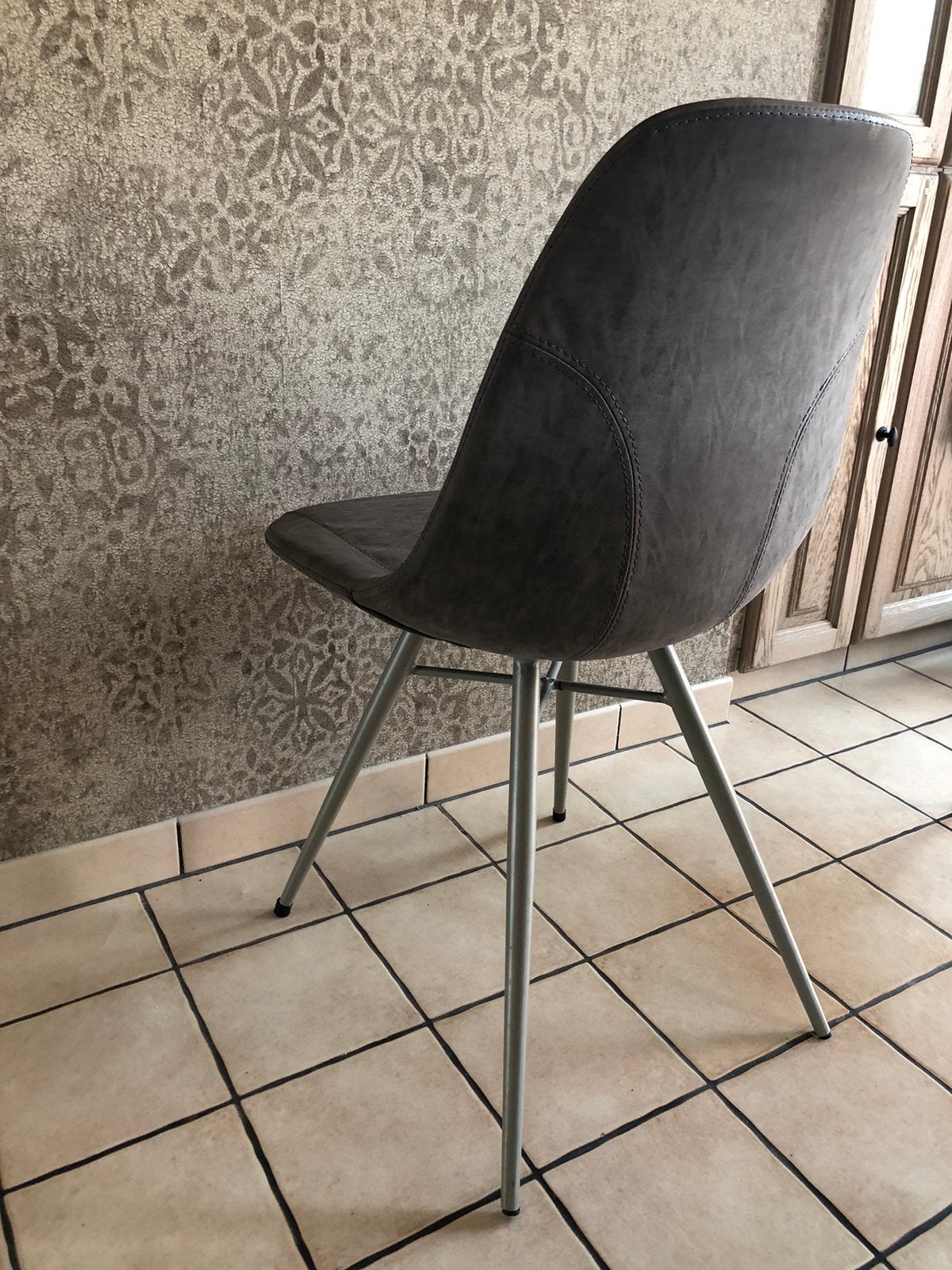 Stoelen taupe, Huis en Inrichting, Stoelen, Ophalen, Gebruikt, Overige kleuren, Twee